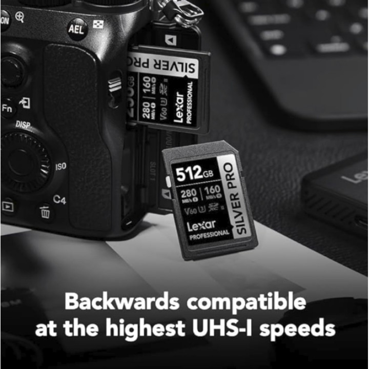 Cartão de Memória Lexar Professional SILVER PLUS 512 GB SDXC UHS-I
