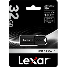 Pendrive Lexar JumpDrive S80 32GB USB 3.2 Gen 1 Preto