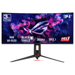 ASUS ROG Swift OLED PG34WCDN monitor de ecrã 86,4 cm (34") 3440 x 1440 pixels Wide Quad HD QD-OLED Preto