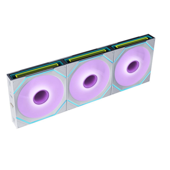 Ventoinha Lian Li UNI FAN SL120 Infinity FLEX Wireless Reverse Blade Branco 120mm (Pack 3)