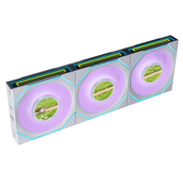 Ventoinha Lian Li UNI FAN SL120 LCD Infinity FLEX Wireless Branco 120mm (Pack 3)