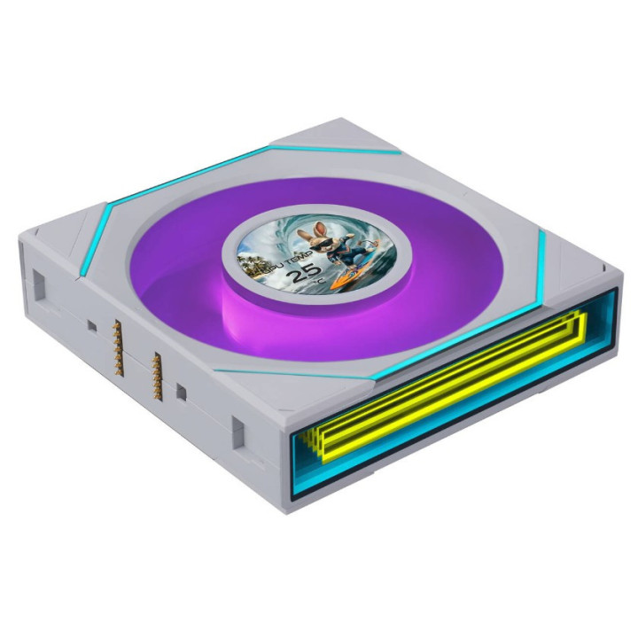 Ventoinha Lian Li UNI FAN SL120 LCD Infinity FLEX Wireless Branco 120mm (Pack 3)