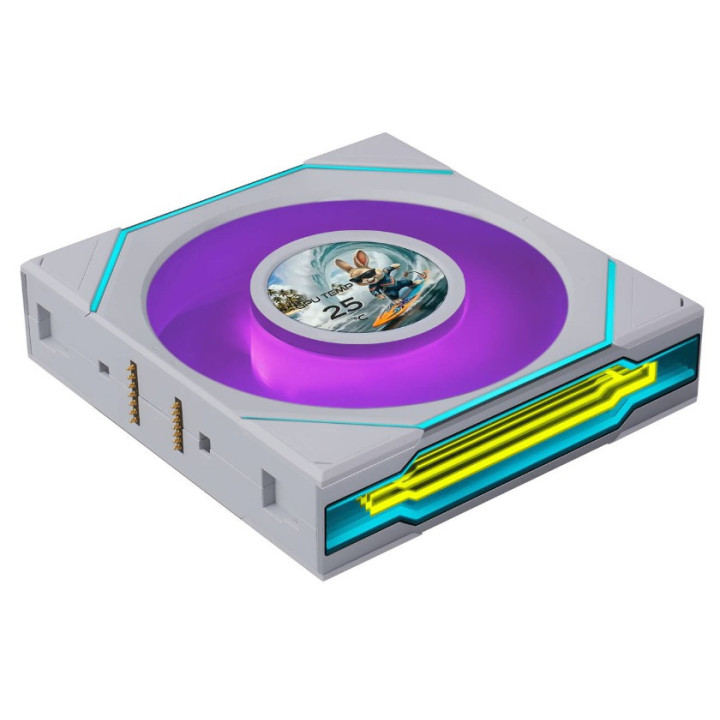 Ventoinha Lian Li UNI FAN SL120 LCD Infinity FLEX Wireless Branco 120mm (Pack 3)