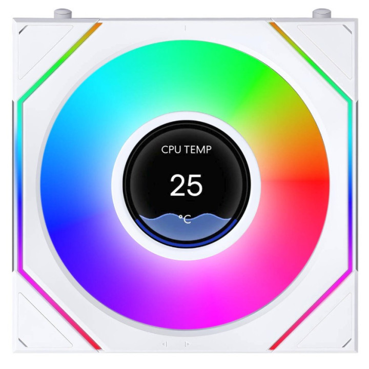 Ventoinha Lian Li UNI FAN SL120 LCD Infinity FLEX Wireless Branco 120mm (Pack 3)