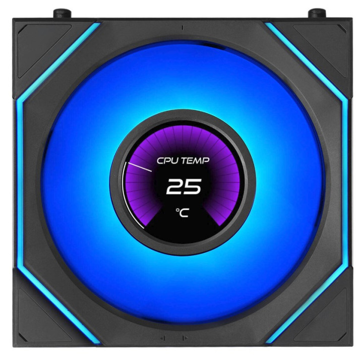 Ventoinha Lian Li UNI FAN SL120 LCD Infinity FLEX Wireless Preto 120mm (Pack 3)