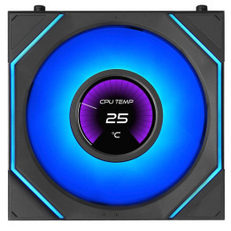 Ventoinha Lian Li UNI FAN SL120 LCD Infinity FLEX Wireless Reverse Blade Preto 120mm