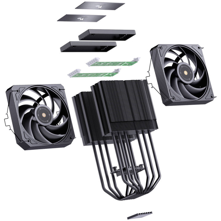 Cooler CPU Jonsbo HX6280 Preto - Dissipador Eficiente, Operação Silenciosa, 130mm