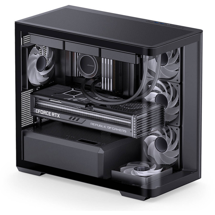 Caixa Micro-ATX Jonsbo D300 Vidro Temperado Preto