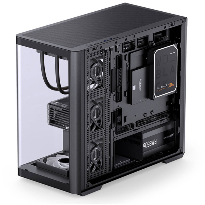 Caixa Micro-ATX Jonsbo D300 Vidro Temperado Preto