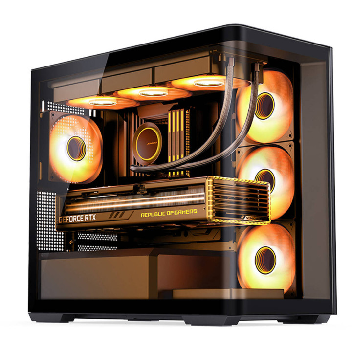 Caixa Micro-ATX Jonsbo D300 Vidro Temperado Preto