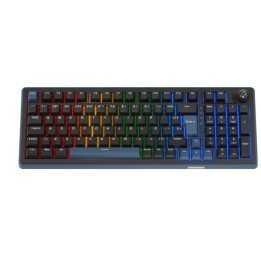 Teclado Ducky DKOKM2598-KYPTCOH1 Universal USB + RF Wireless + Bluetooth QWERTY Preto, Azul