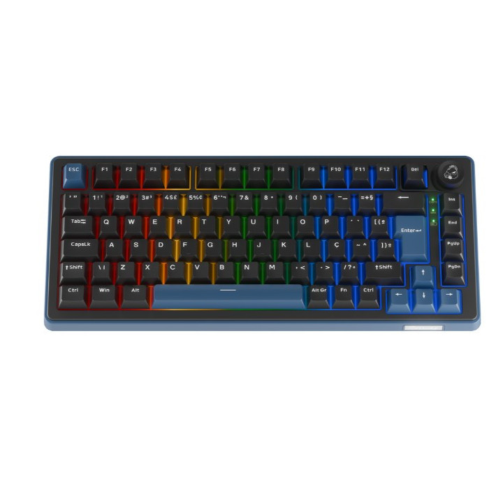 Teclado Mecânico Ducky OK-M 75 75% Tri-Mode Hot-Swap RGB Tactile (PT)