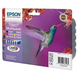 Epson Pack 6 Tinteiros Photo R265 R360 RX558 685 PX700 - C13T0807401