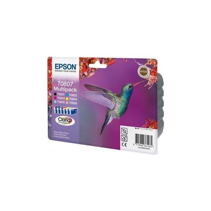 Epson Pack 6 Tinteiros Photo R265 R360 RX558 685 PX700 - C13T0807401