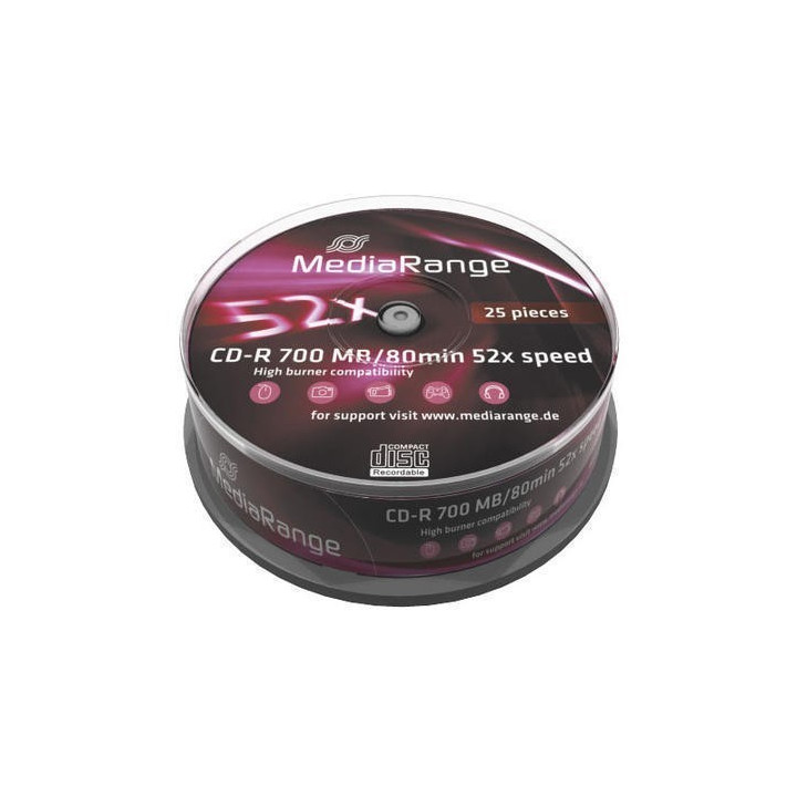 Mediarange CD-R 52x 700MB/80min Cake 25 
