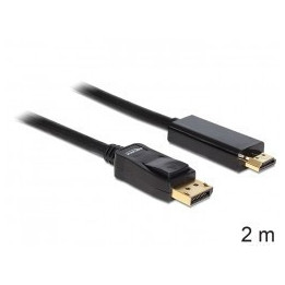 Delock Cable Displayport male to High Speed HDMI A male 2 m 