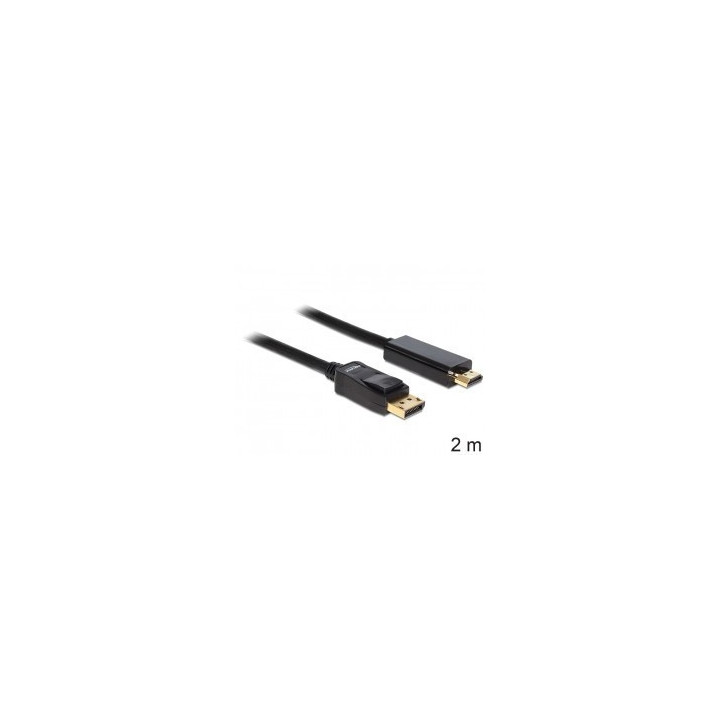 Delock Cable Displayport male to High Speed HDMI A male 2 m 