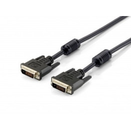 Equip DVI Digital Dual Link Cable 1,8m 2x24+1, M/M, black, HQ 