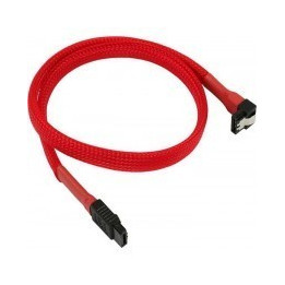 Sharkoon Cabo SATA III 90º Sleeve Vermelho 45 cm