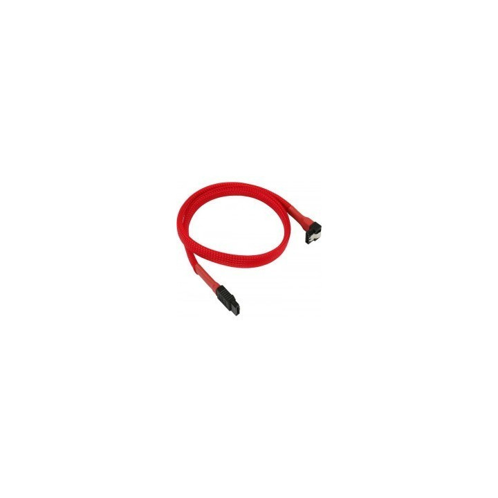 Sharkoon Cabo SATA III 90º Sleeve Vermelho 45 cm