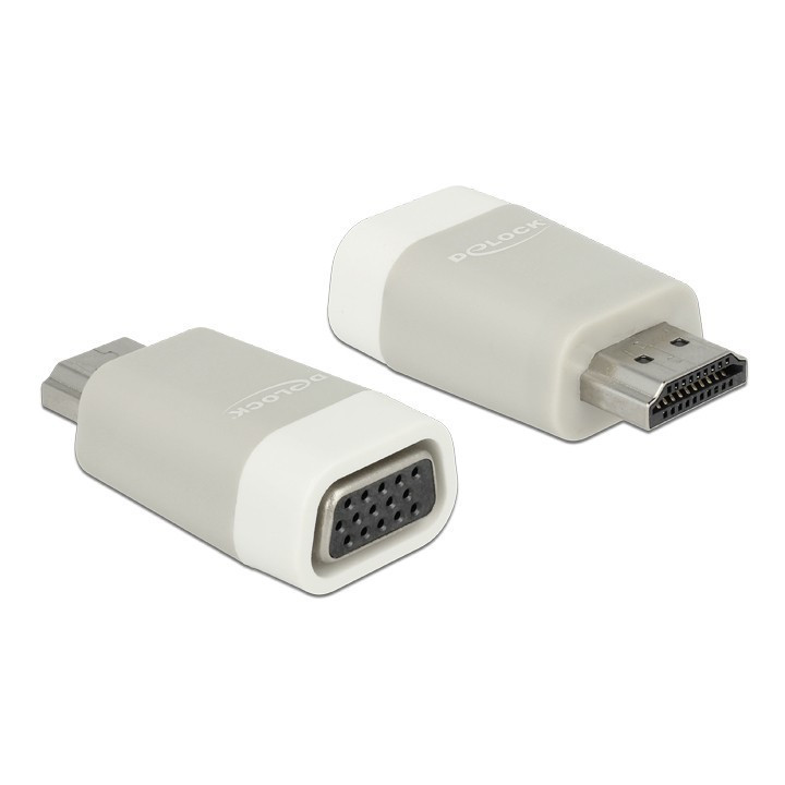 DeLOCK Adaptador HDMI-A Macho p/ VGA Fêmea Cinza 