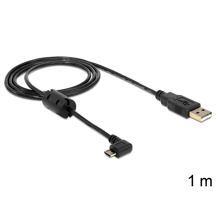 DeLOCK Cabo USB-A Macho para Micro USB-B 1 metro ângulo de 270º 