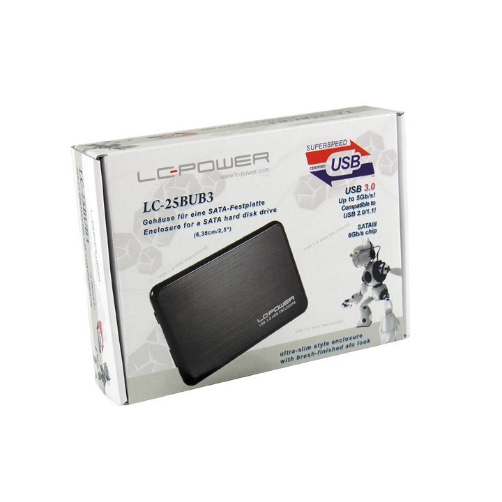 LC-Power USB 3.0 2,5 SATA III Ultraslim Black 