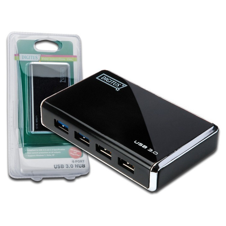 Digitus USB 3.0 Hub 4-port Black