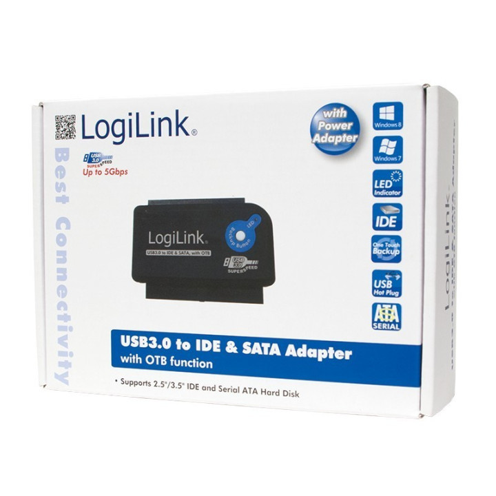 LogiLink® USB 3.0 to IDE & SATA Adapter with OTB 