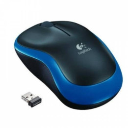Rato Logitech M185 Ambidestro RF Wireless Ótico 1000 DPI Preto/Azul