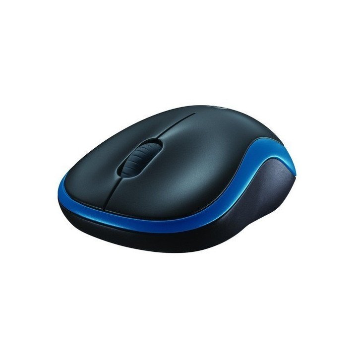 Rato Logitech M185 Ambidestro RF Wireless Ótico 1000 DPI Preto/Azul
