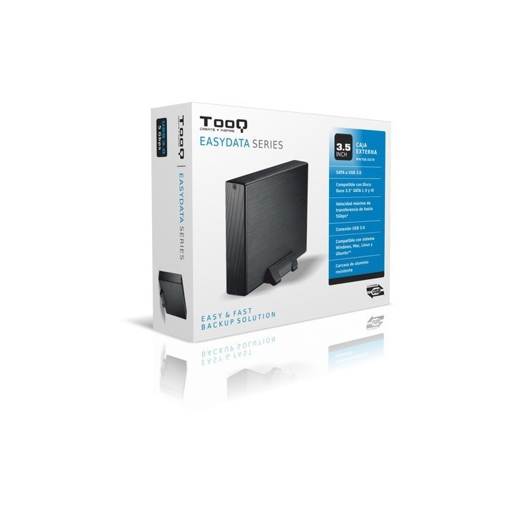 TOOQ Caixa Externa HDD 3,5 Sata USB 2.0/3.0 Preta