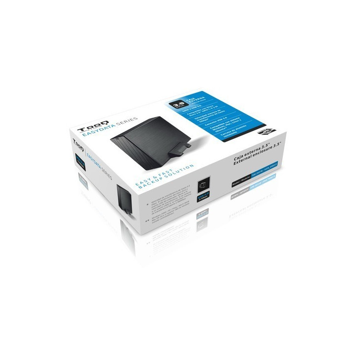 TOOQ Caixa Externa HDD 3,5 Sata USB 2.0/3.0 Preta