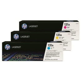 HP Pack Triplo de Toner LaserJet Original 131A Ciano/Magenta/Amarelo 