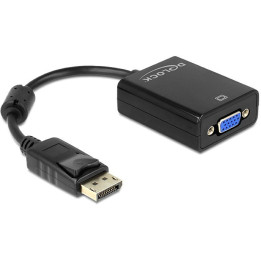 DeLOCK Adaptador Displayport 1.2 Macho p/ VGA Fême Preto 