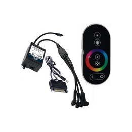 Eurotech Controlador para Fitas LED RGB 12V, com 5 saídas e controlo remoto RF Touch 