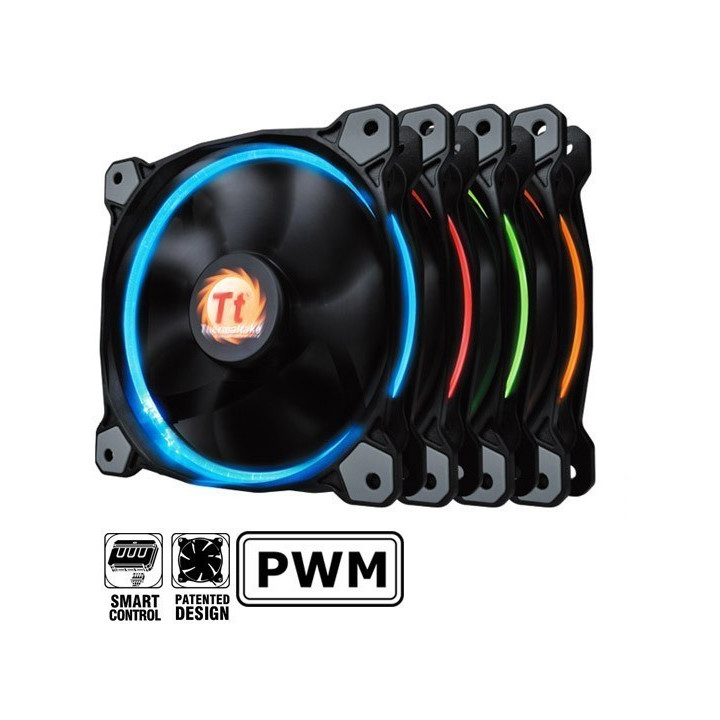 Thermaltake Riing 12 LED RGB 256 Colors High Static Pressure LED Radiator Fan (3 Fan Pack) 