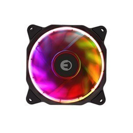 Eurotech Rainbow Fan RGB Ring LED 120MM White 