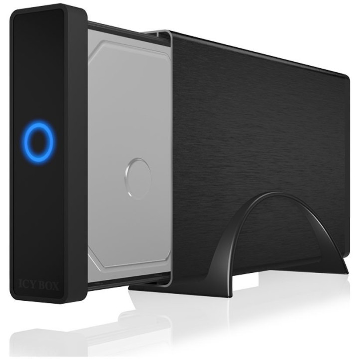 ICY BOX Caixa para disco externo 3.5 USB 3.0 Preto 