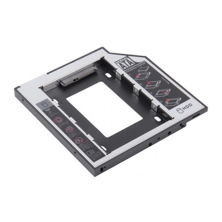 BlueRay Conversor Slim SATA 5.25 para 2.5 - 9,5 mm - CONHDDSSD9A