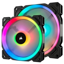 Corsair LL140 RGB 140mm Dual Light Loop RGB LED PWM Fan — 2 Fan Pack with Lighting Node PRO 