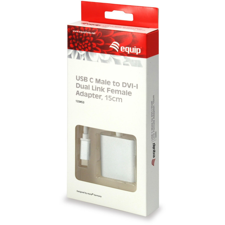 EQUIP Adaptador USB C Male to DVI-I Dual Link Female