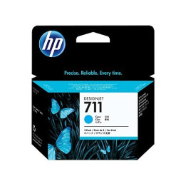 Conjunto Triplo de Tinteiros HP 711 Ciano de 29 ml