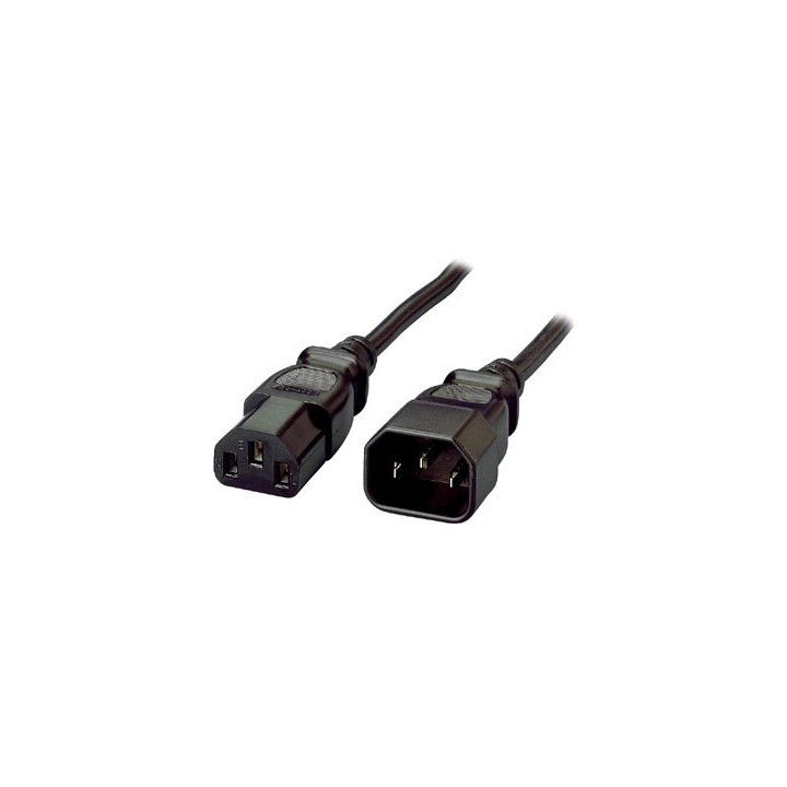 Equip Power Cable Extension IEC 320, VDE 1,8m, black 