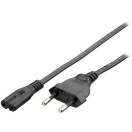 Equip Power Cable Euro-2 pin / IEC 60320 (C7), 1,80m, black  