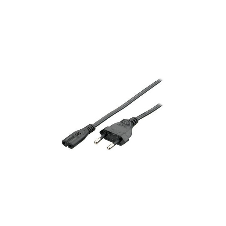 Equip Power Cable Euro-2 pin / IEC 60320 (C7), 1,80m, black  