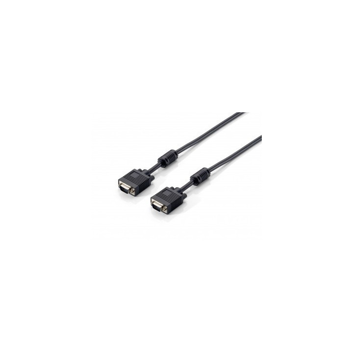 Equip Cabo HDB15 3+7, 30AWG, OD: 6mm, 5m, M/M com ferrite 