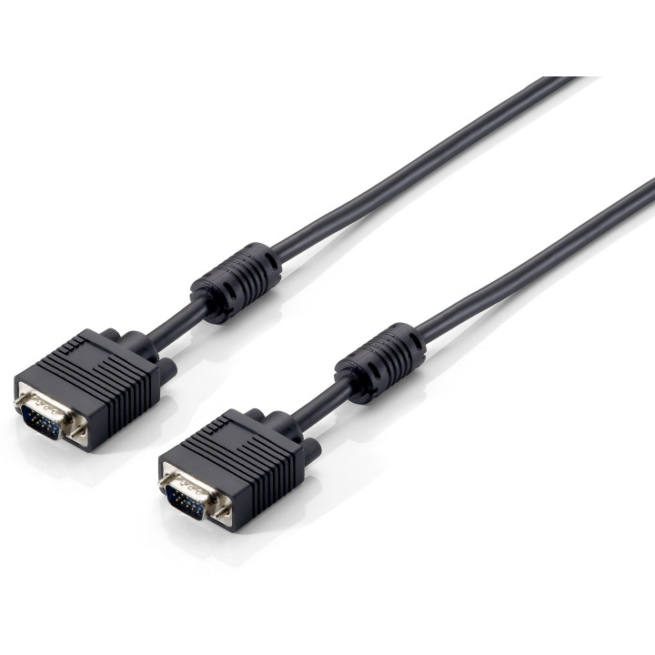 Equip Cabo HDB15 3+7, 30AWG, OD: 6mm,1.8m, M/M com ferrite - 118817