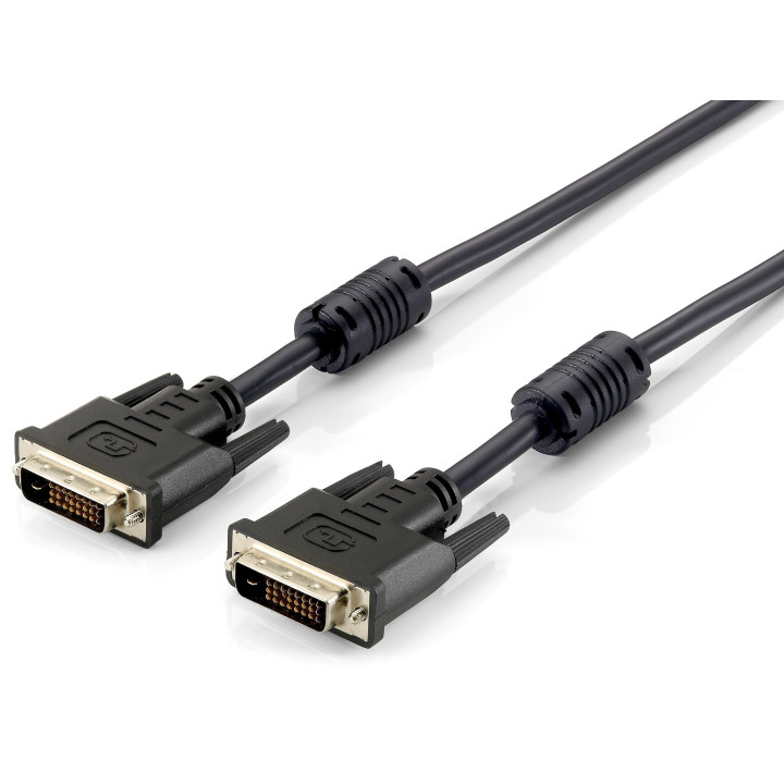 Equip DVI Digital Dual Link Cable 3,0m 2x24+1, M/M, black, HQ 