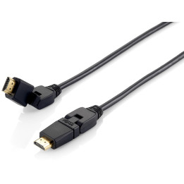 Equip HighSpeed swivel HDMI Cable with Ethernet, black 1,0m,  black 